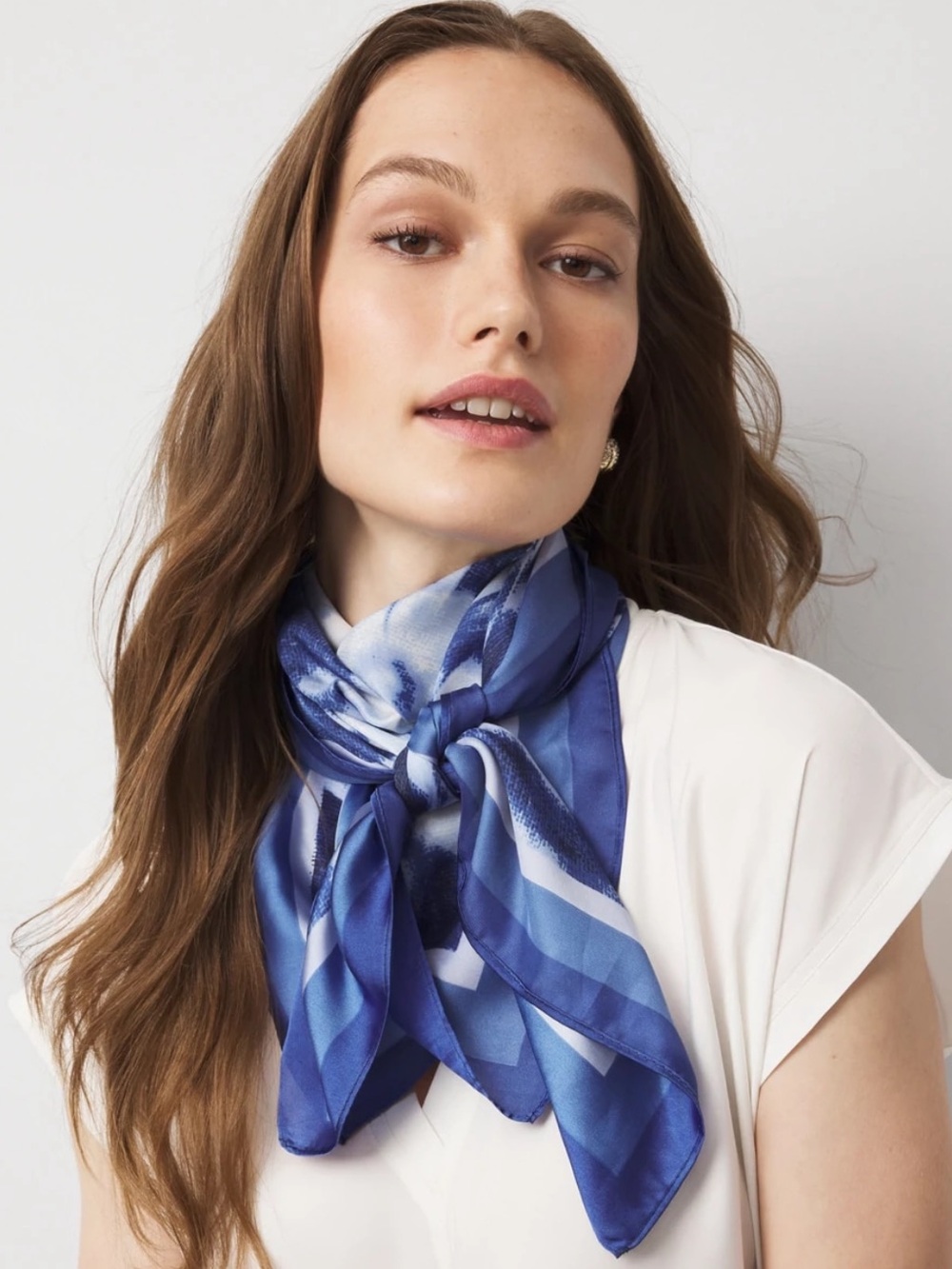 WHBM Floral Square Scarf